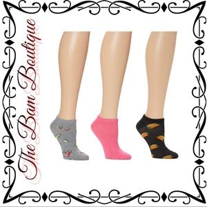Pink & Black Margarita 3 Pair Sock Set